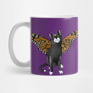 Spotted Black Monarch Flitter Kitty Mug